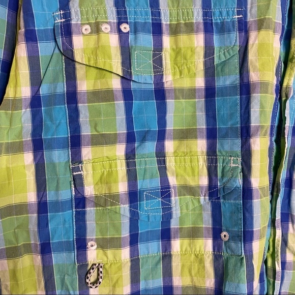 Columbia PFG Super Bonehead Omni Shade Button Up Long Sleeve Collared Shirt L - Picture 6 of 15